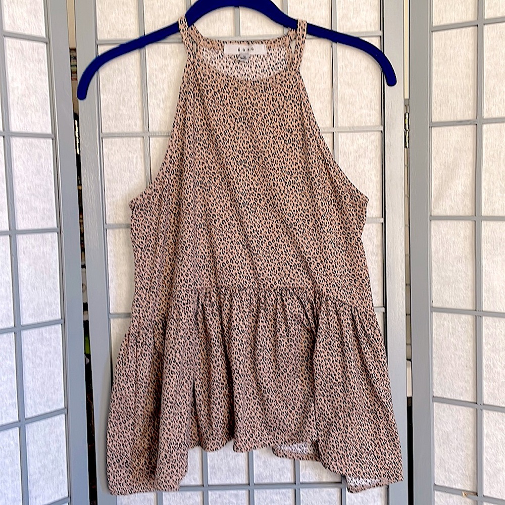 Gaze size M cheetah/leopard print halter tank top